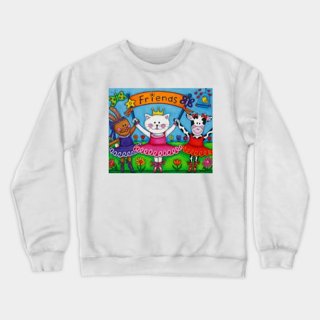 Ballerina Friends Crewneck Sweatshirt by LisaLorenz